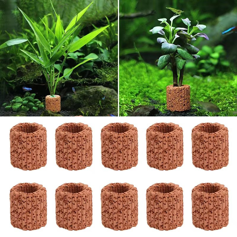 Aquarium Fish Hiding Places - Aquatic Plant Fixed Ring for Aquarium
