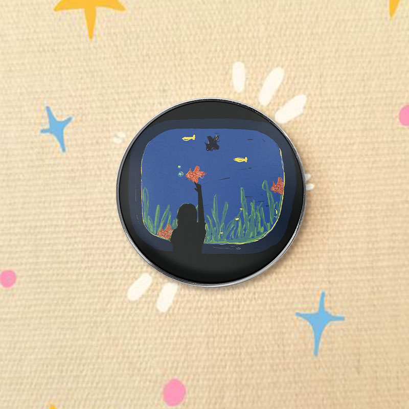 Aquarium Fish Of The World - Dreamy Aquarium Scene UV Printing Pin