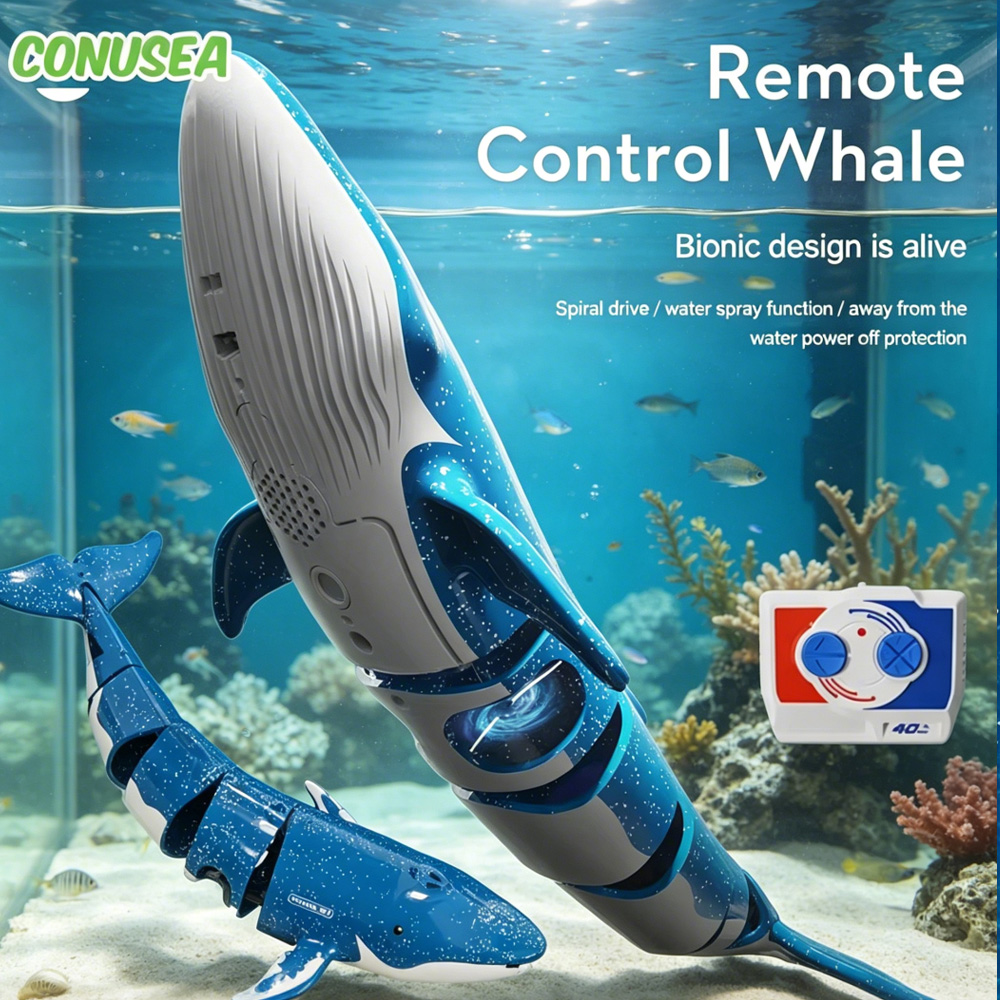 Fish Toys For Aquarium - RC submarine Underwater Whales Remote Control