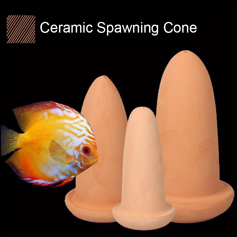Aquarium Fish Hiding Places - Ceramic Spawning Breed Cone for Discus