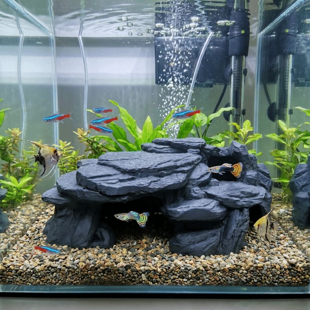 3D Printing Fish Tank Rockery  - огляд і ціна Aquarium Fish Hiding Places
