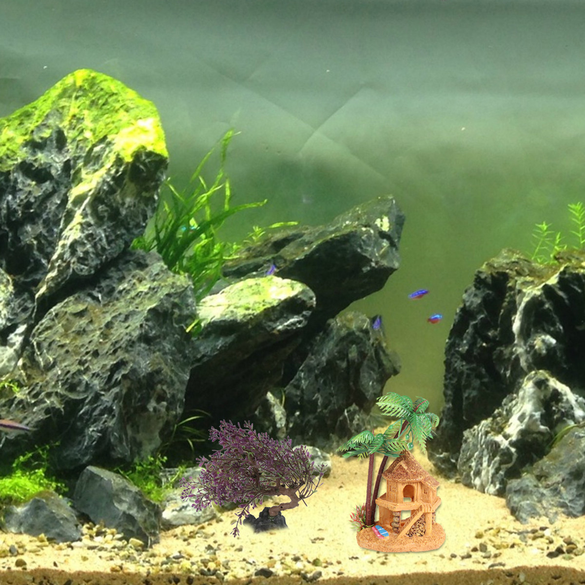 Aquarium Ornament Resin House  - огляд і ціна Aquarium Fish Beautiful