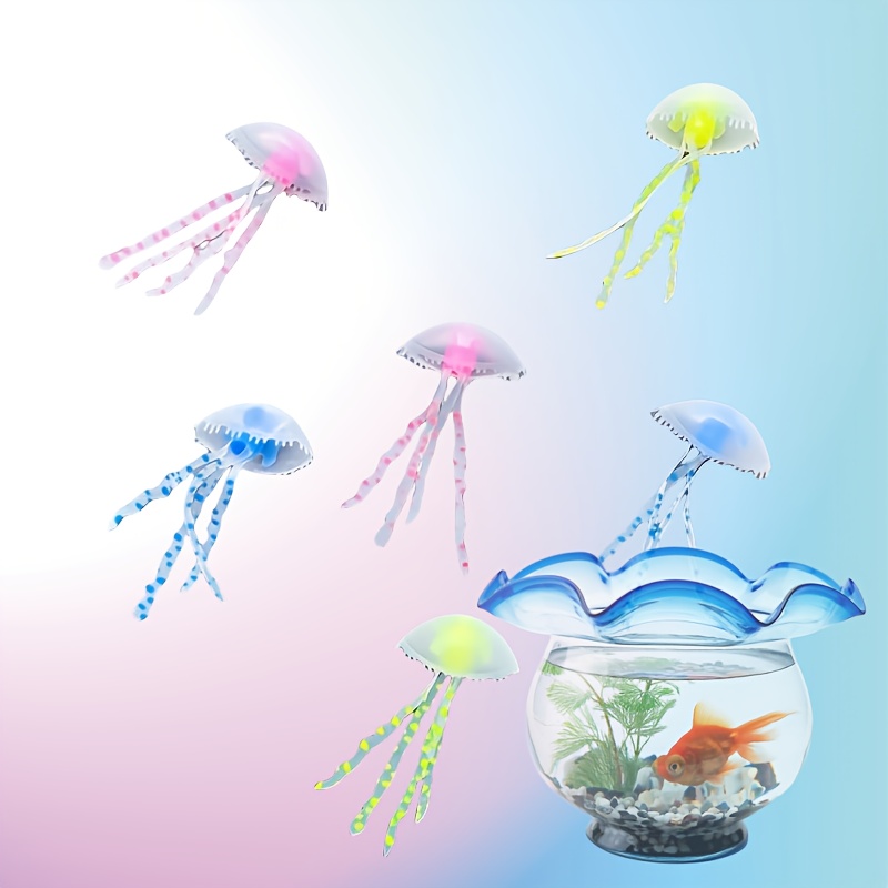 3/5Pcs Luminous Jellyfish Aqua - огляд і ціна Fish Toys For Aquarium