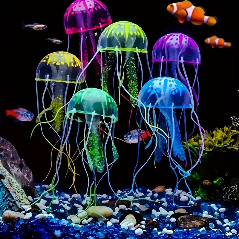 3/5Pcs Luminous Jellyfish Aqua - огляд і ціна Fish Toys For Aquarium