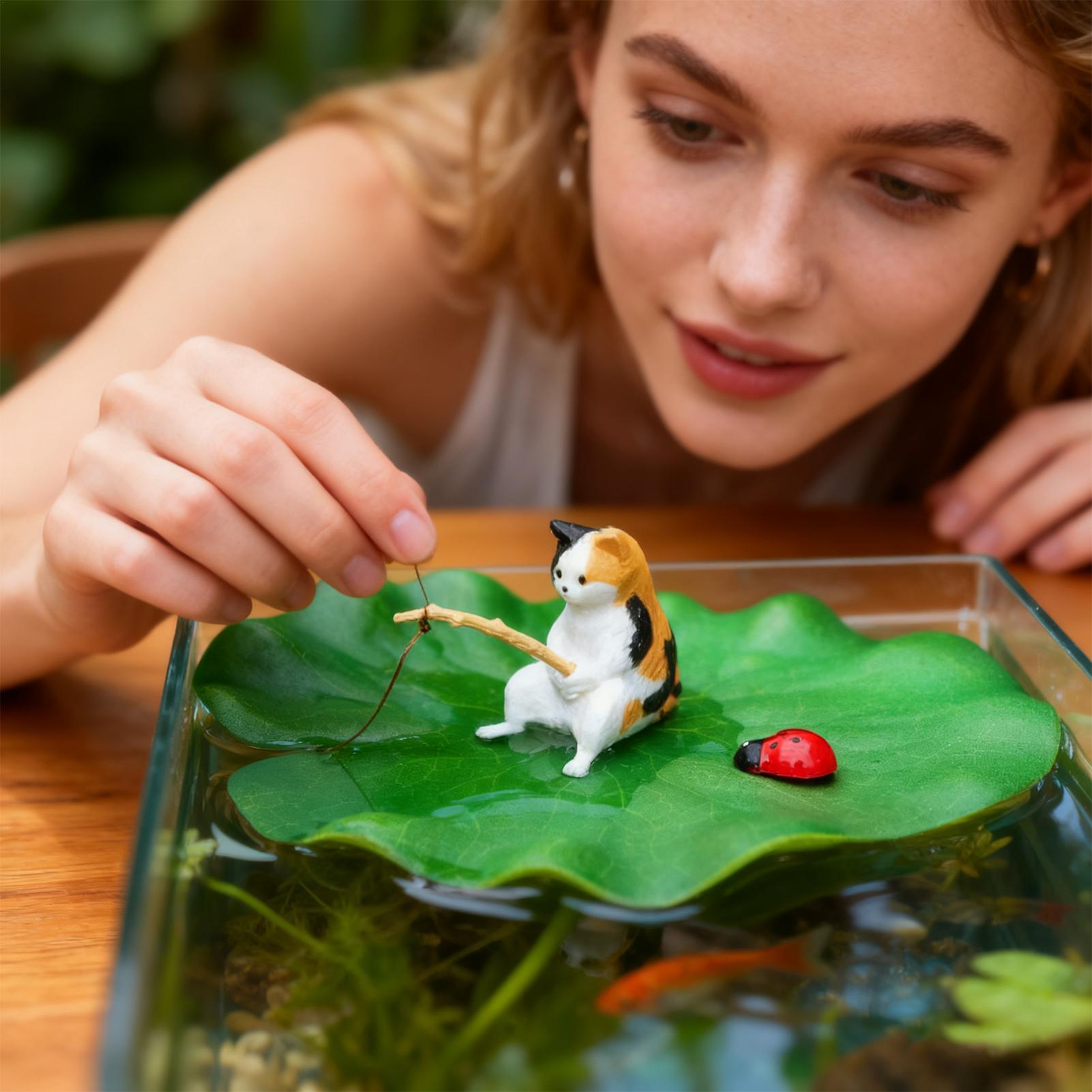Cat Fishing on Floating Lily P - огляд і ціна Fish Toys For Aquarium