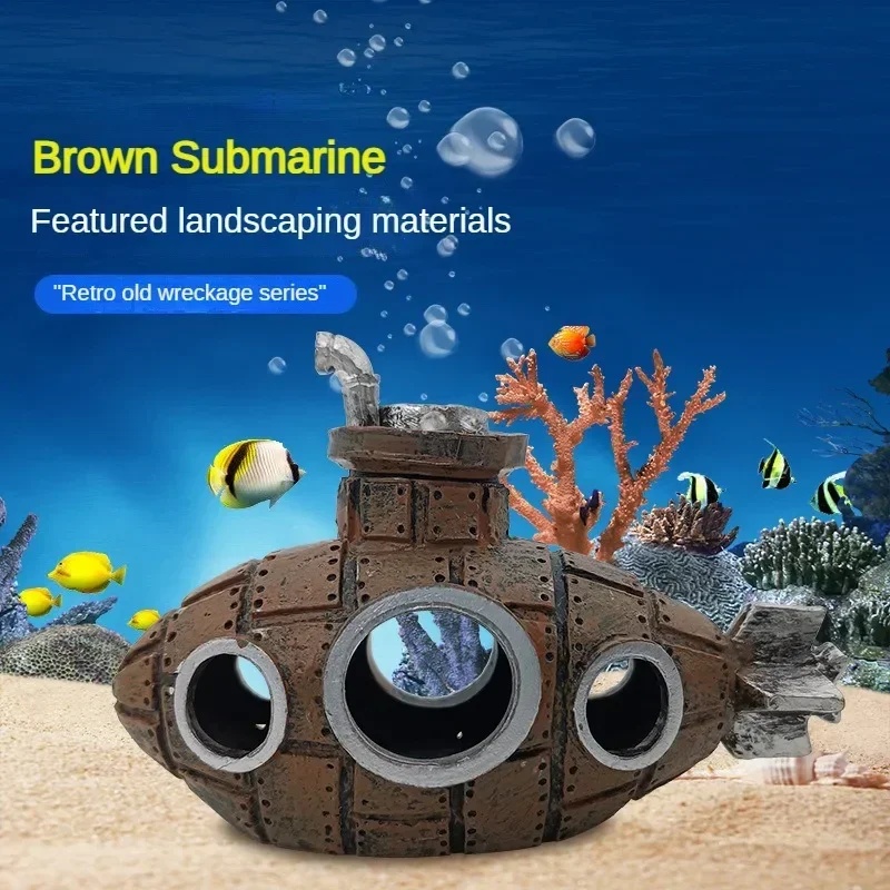 Resin Submarine Ornaments Aqua - огляд і ціна Aquarium Fish Hiding Places
