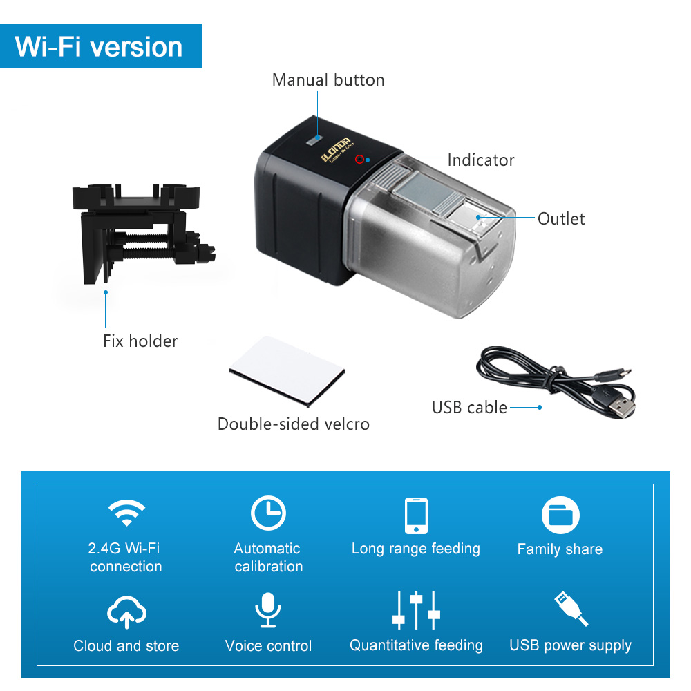WiFi Fish Feeder Automatic Fis - огляд і ціна Aquarium Fish Auto Feeder